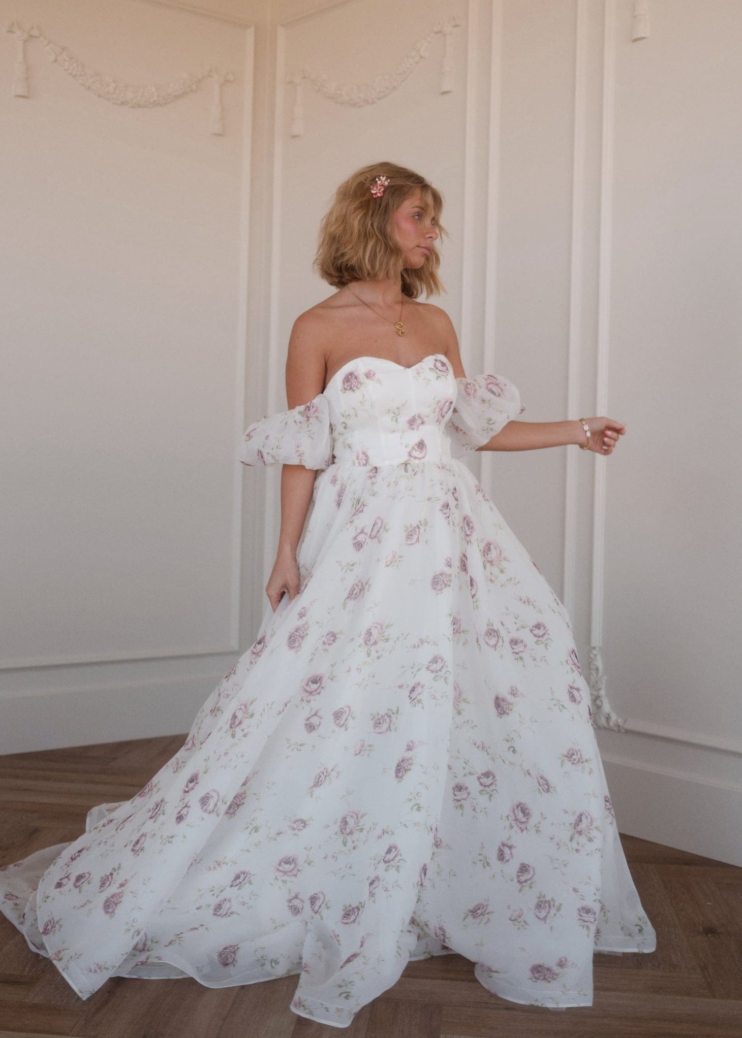 chic size inclusive model wearing JessaKae Evangeline Dress