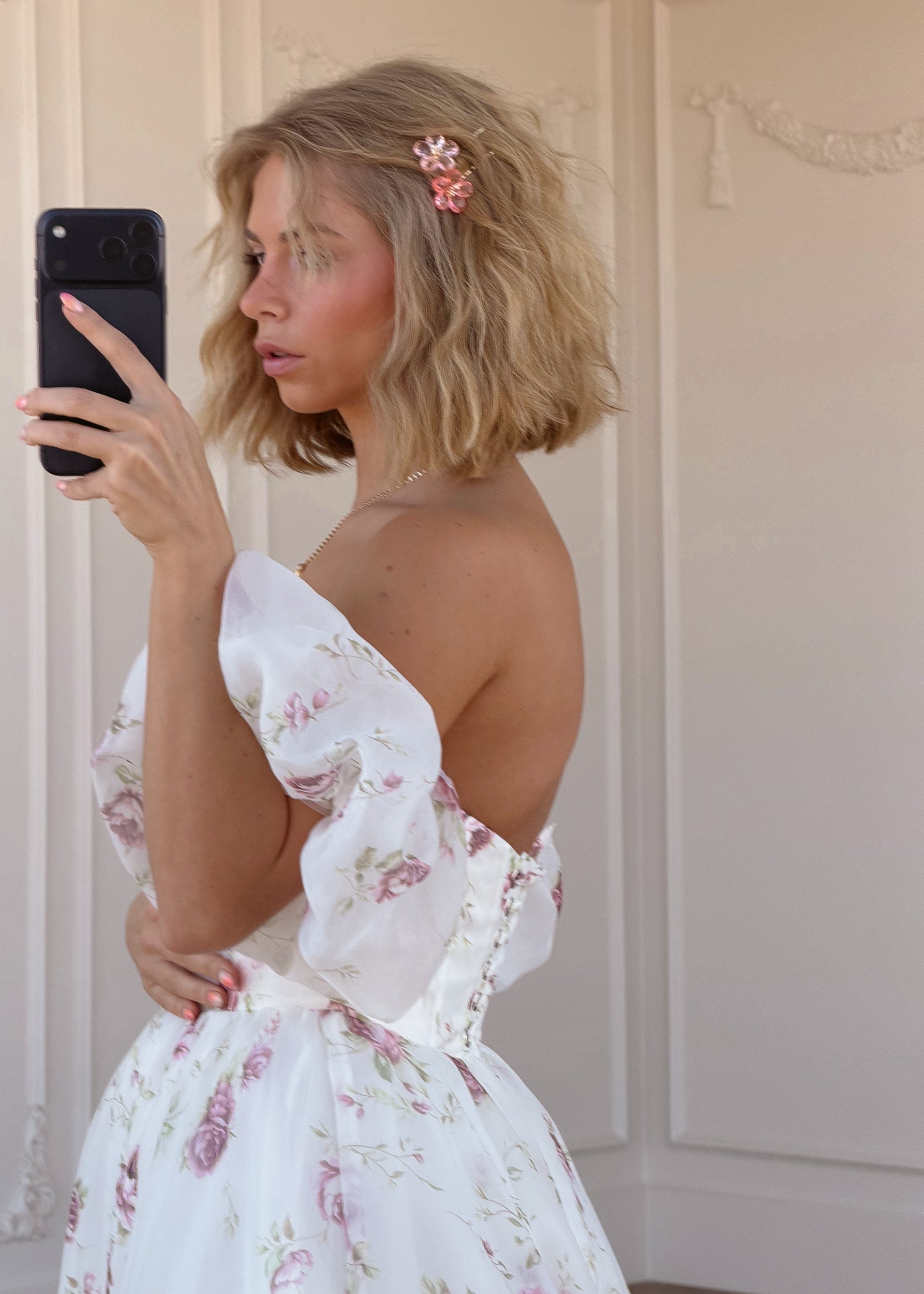 chic size inclusive model wearing JessaKae Evangeline Dress