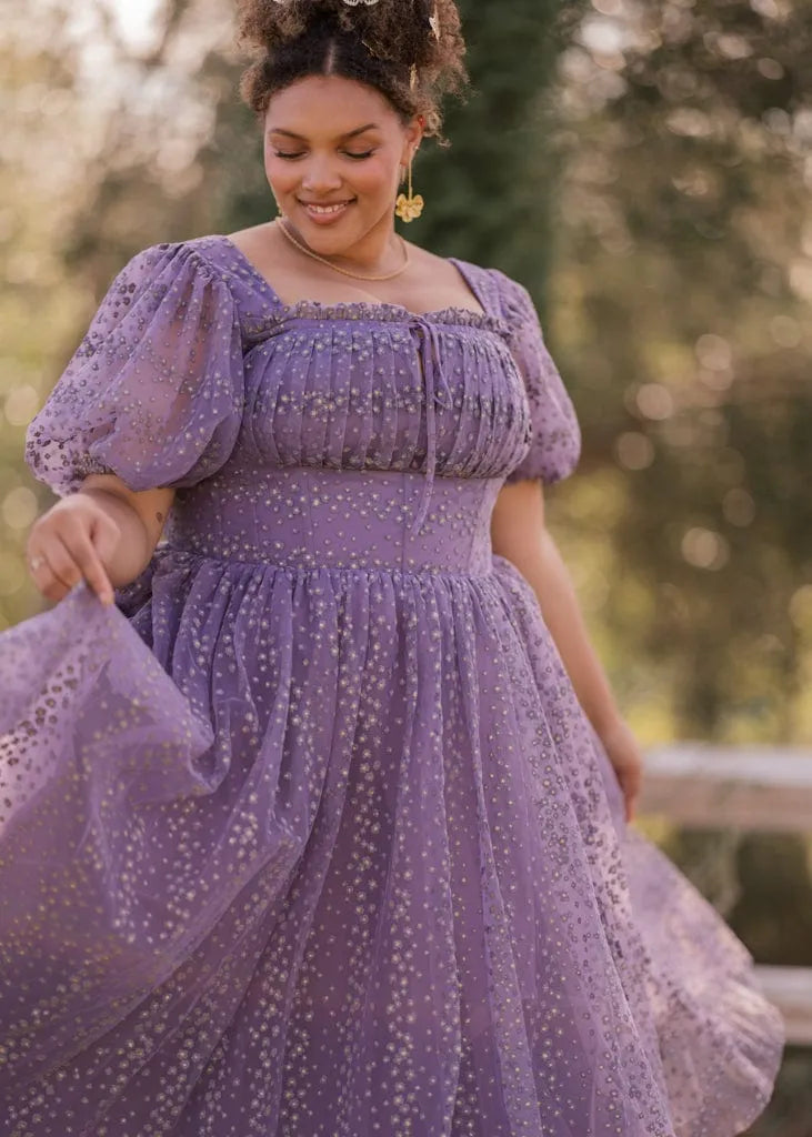 Everbloom Puff Sleeve Midi Dress in Purple | Occasion Dress in Sizes XXS6X | JessaKae Everbloom Puff Sleeve Midi Dress in Purple | Occasion Dress in Sizes XXS6X | JessaKae