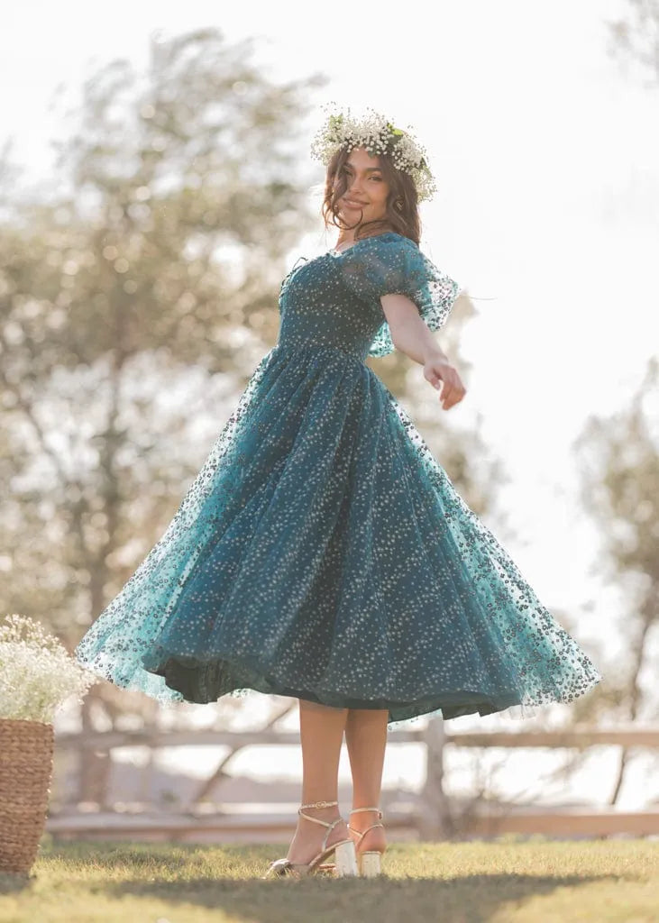 Everbloom Dress in Teal | Occasion Dress in Sizes XXS–6X Everbloom Dress in Teal | Occasion Dress in Sizes XXS–6X