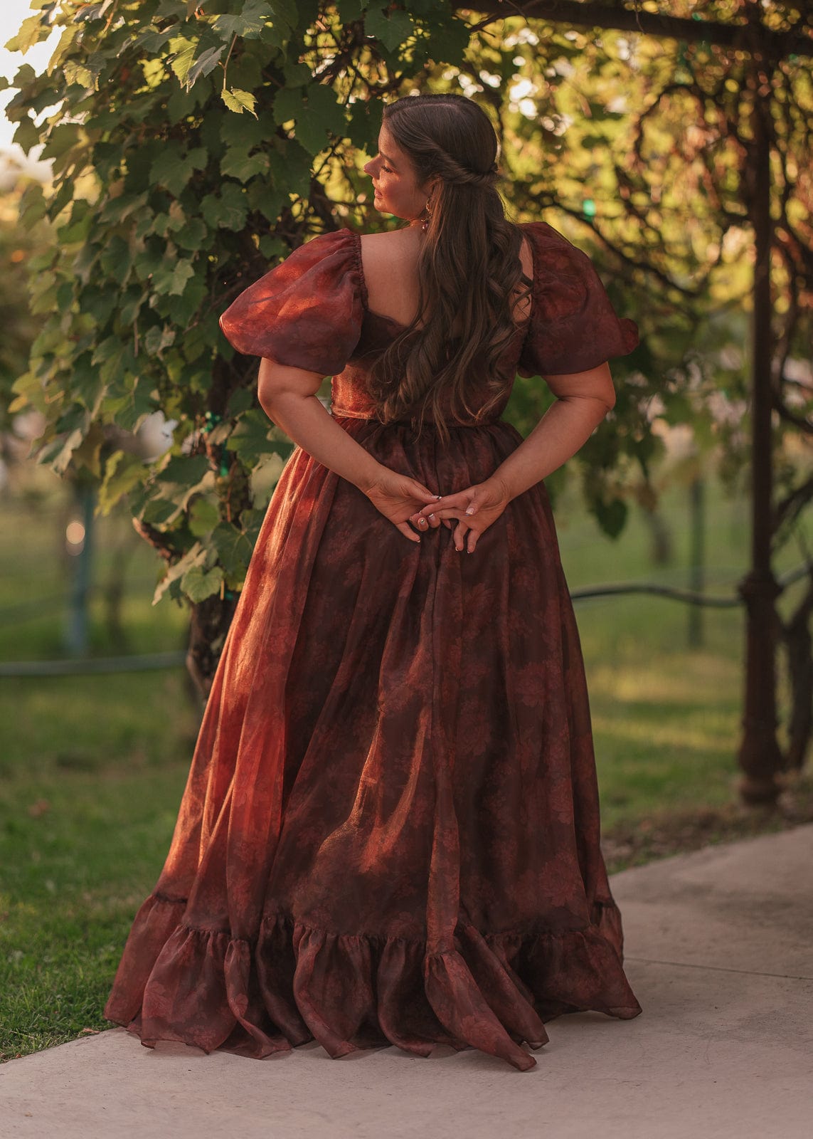 chic size inclusive model wearing JessaKae Fable Dress