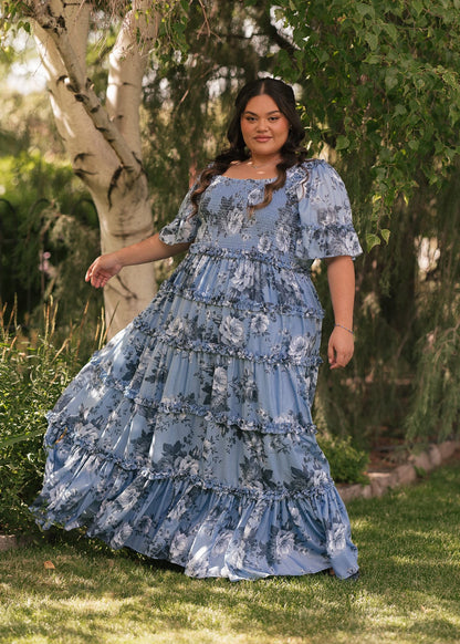 chic size inclusive model wearing JessaKae Faeryn Dress