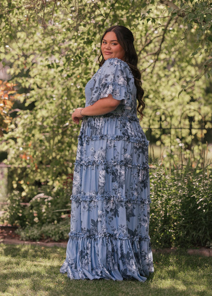 chic size inclusive model wearing JessaKae Faeryn Dress