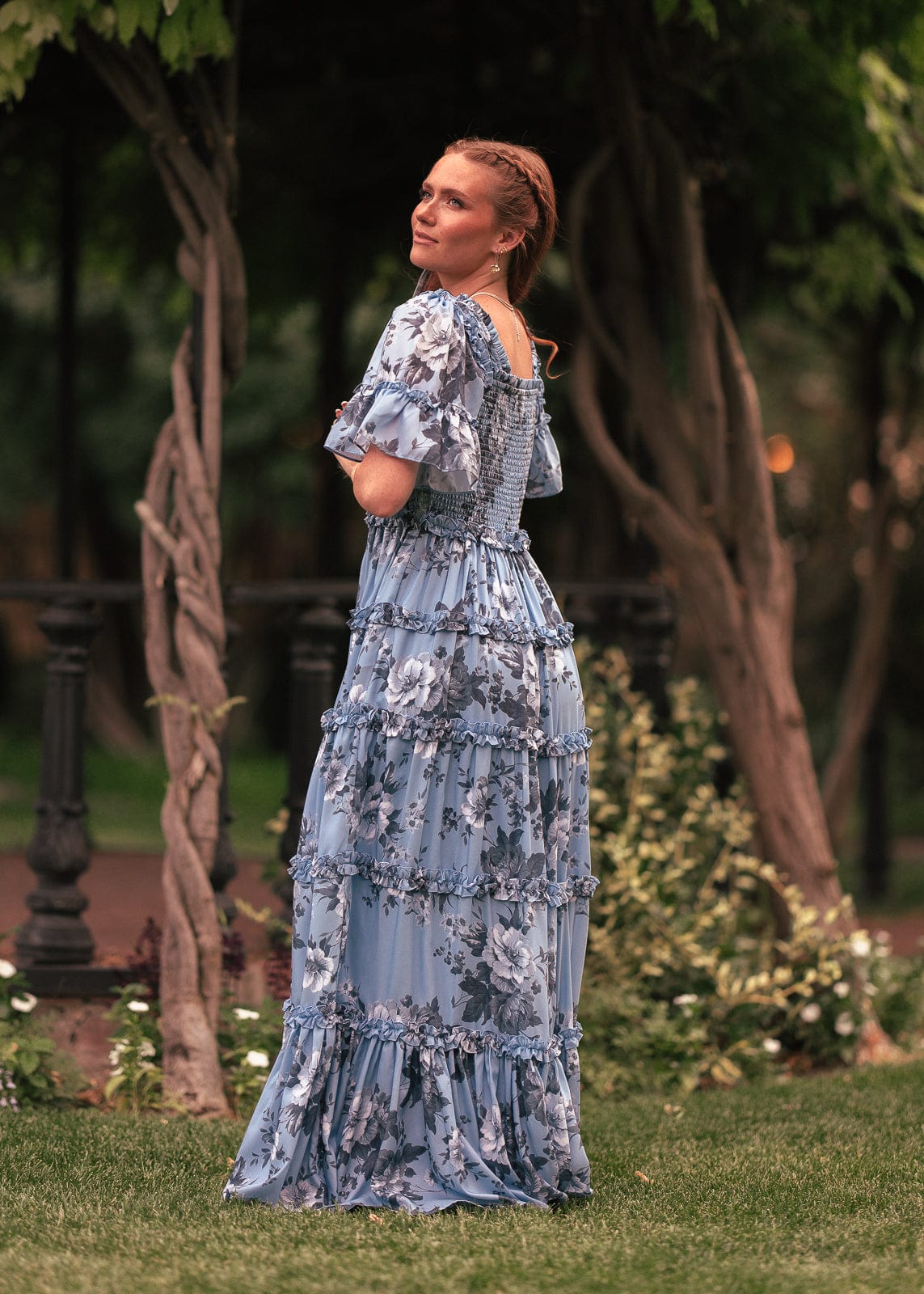 chic size inclusive model wearing JessaKae Faeryn Dress