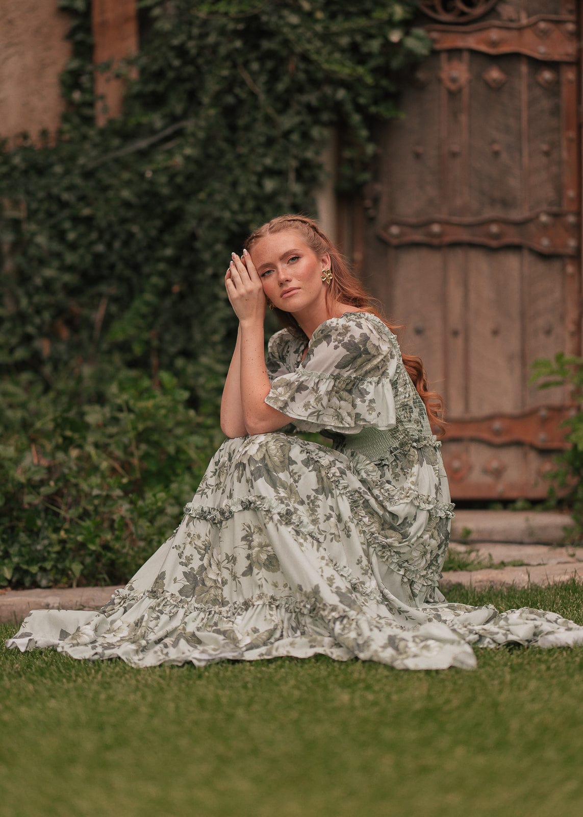 chic size inclusive model wearing JessaKae Faeryn Dress