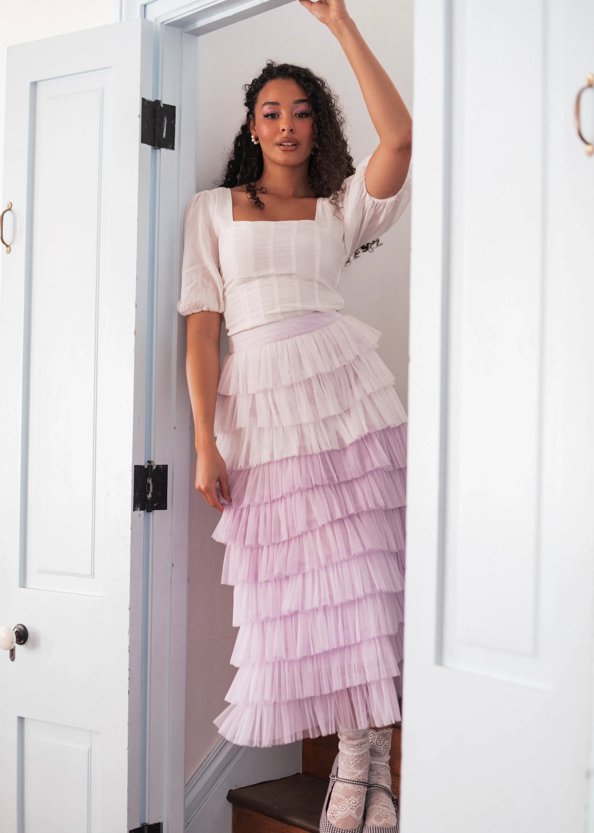 Falling Petals Skirt - Purple | Occasion Dress in Sizes XXS6X | JessaKae Falling Petals Skirt - Purple | Occasion Dress in Sizes XXS6X | JessaKae