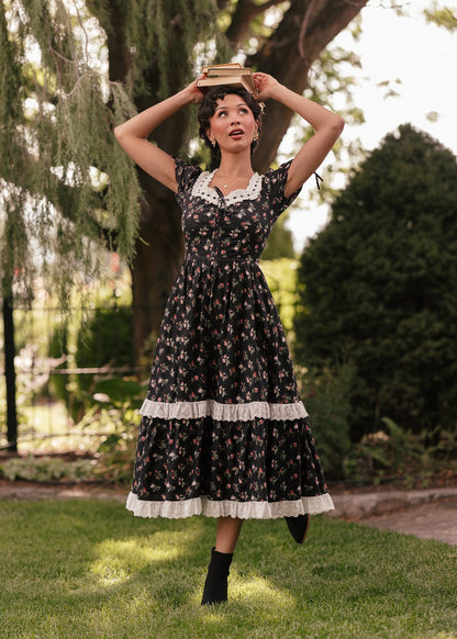 chic size inclusive model wearing JessaKae Fawn Dress