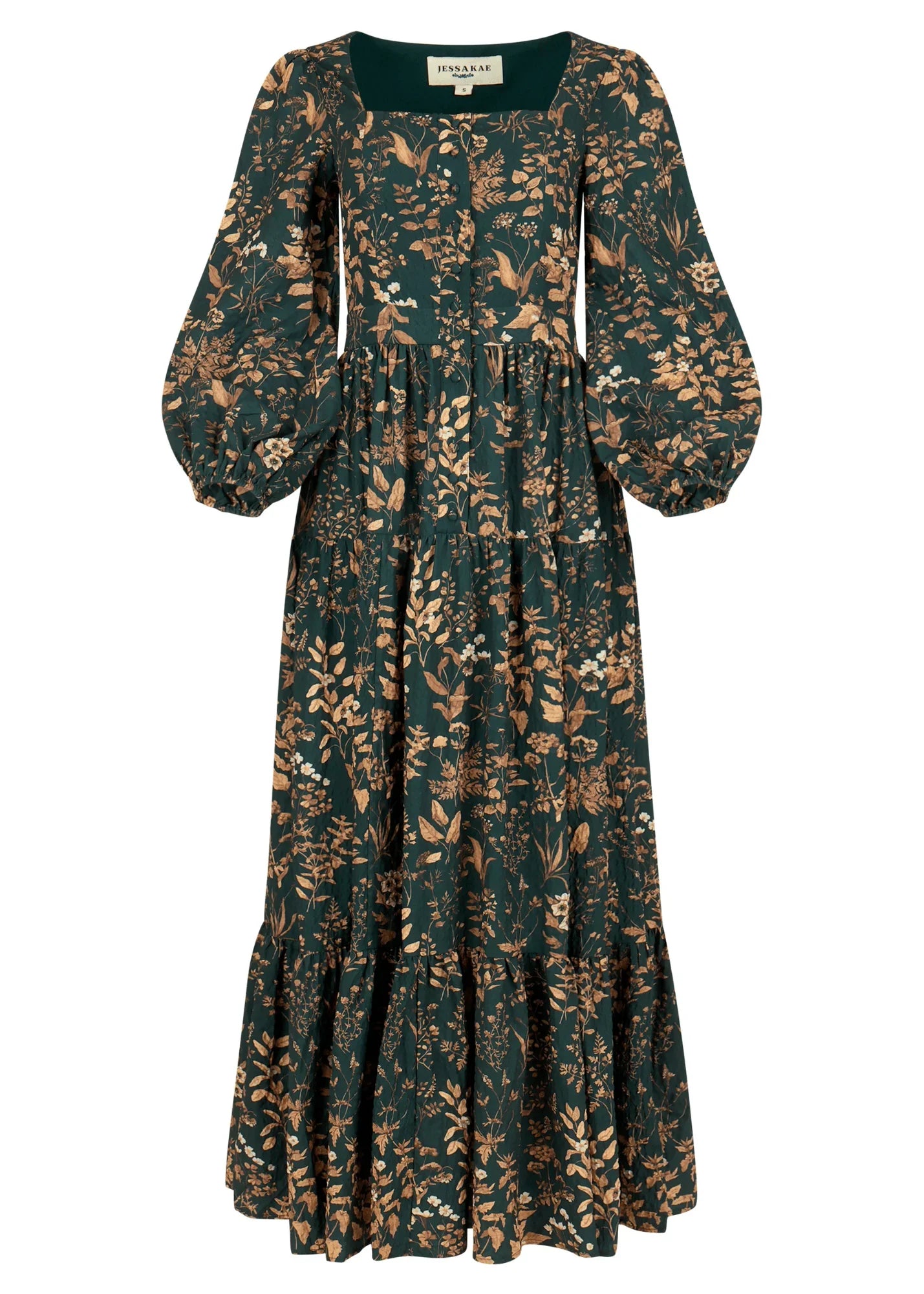 Fern Dress Dresses - JessaKae - Fern Dress - Dark Green / XXS