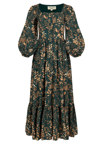 Fern Dress Dresses - JessaKae - Fern Dress - Dark Green / XXS