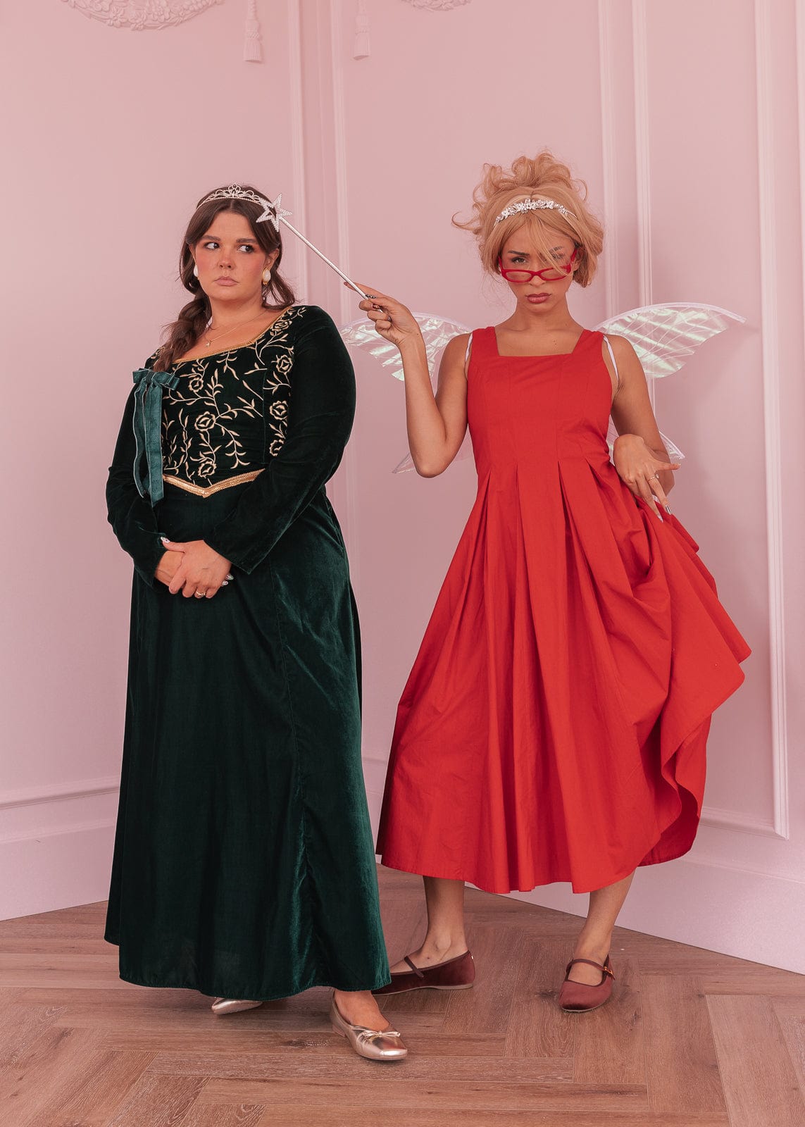 chic size inclusive model wearing JessaKae Fiona Dress