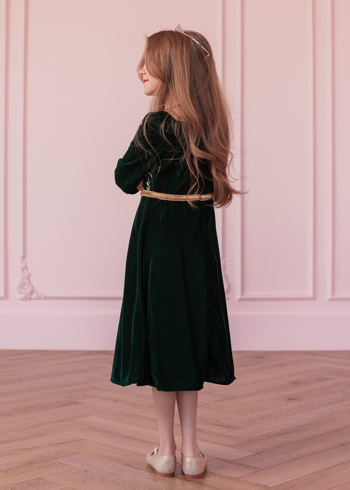 chic size inclusive model wearing JessaKae Fiona Girls Dress