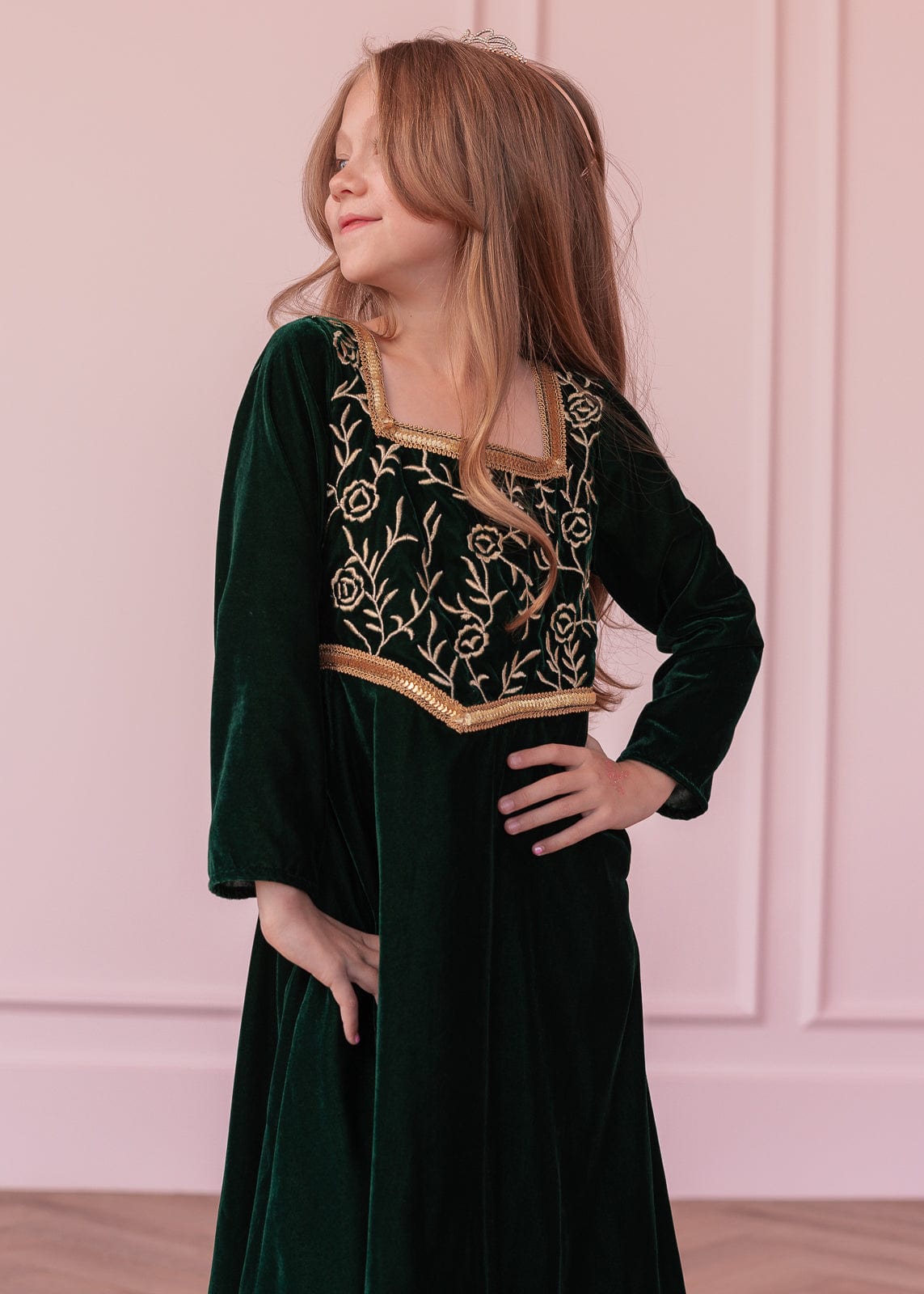 chic size inclusive model wearing JessaKae Fiona Girls Dress