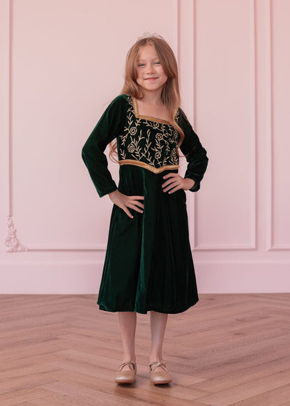 chic size inclusive model wearing JessaKae Fiona Girls Dress