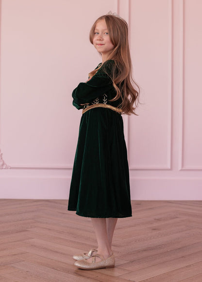 chic size inclusive model wearing JessaKae Fiona Girls Dress