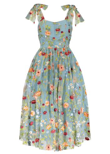 Flora Dress Dresses - JessaKae - Flora Dress_Flora Blue / XS