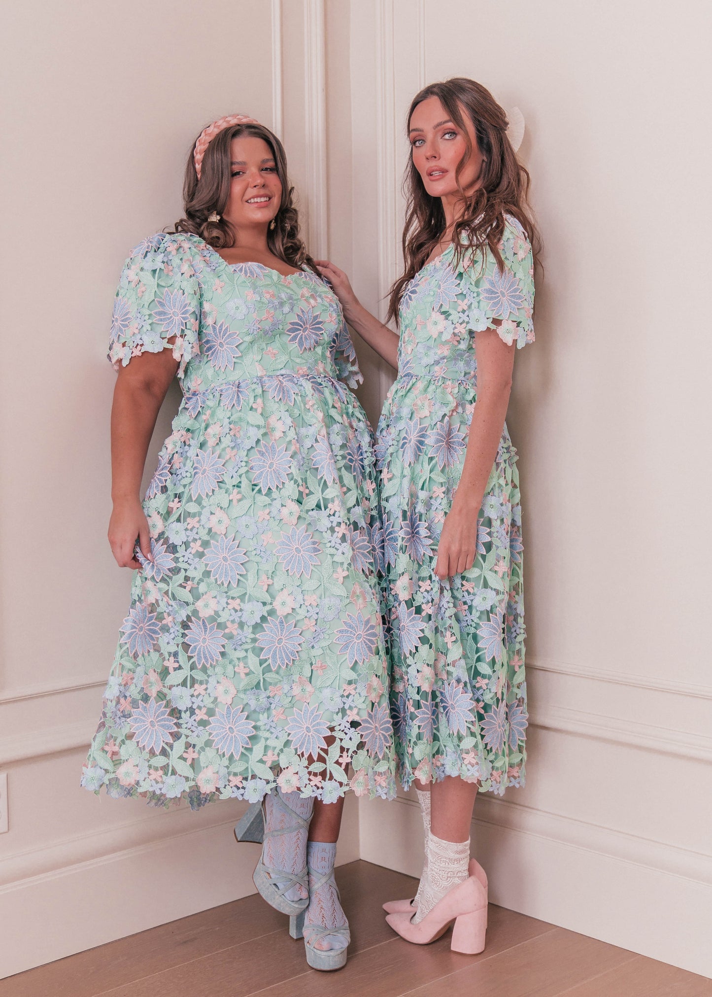 Flower Waltz Dress Dresses - JessaKae - Flower Waltz Dress_Mint / XS