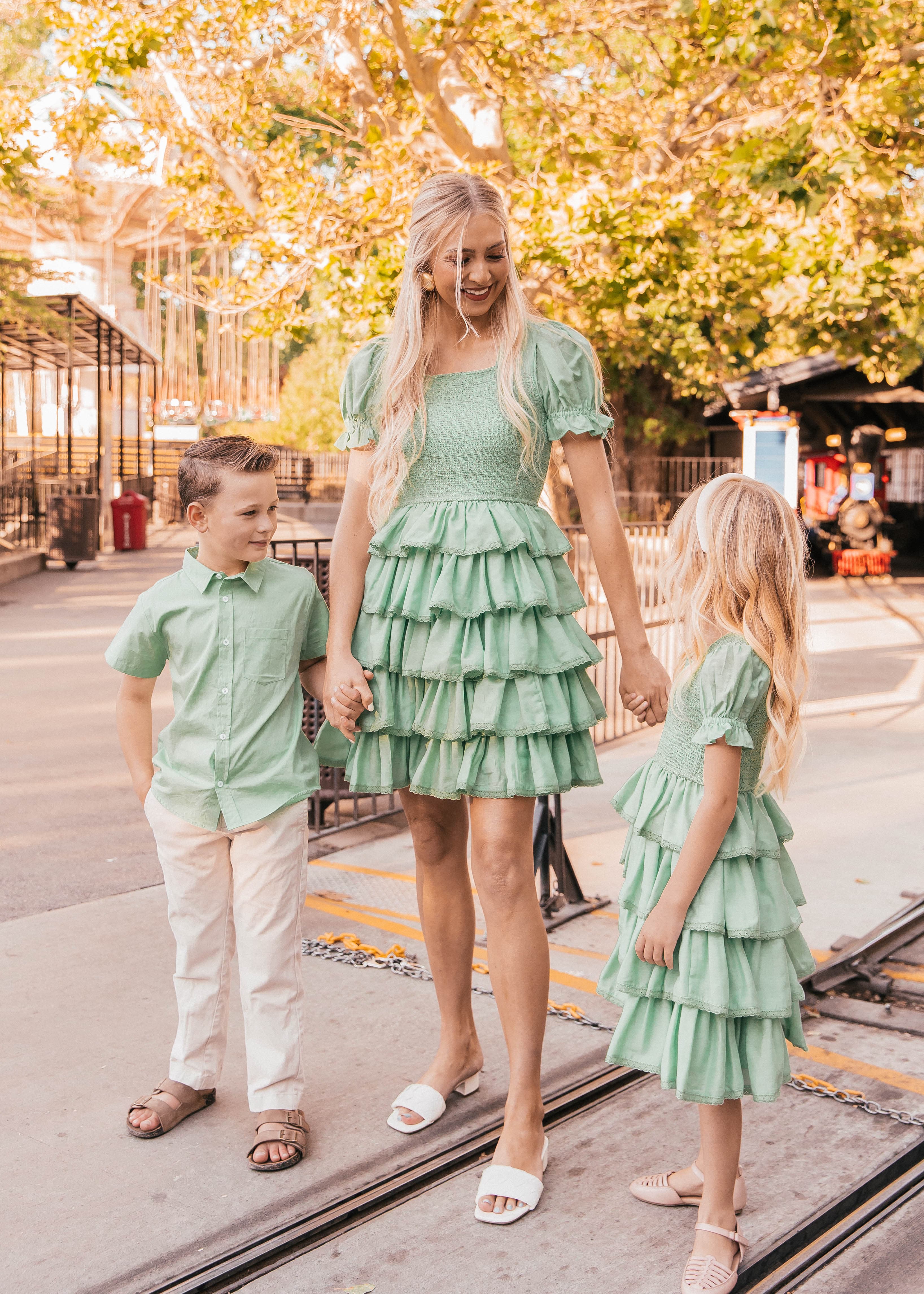 Free Spirit Boys Button Down - Green