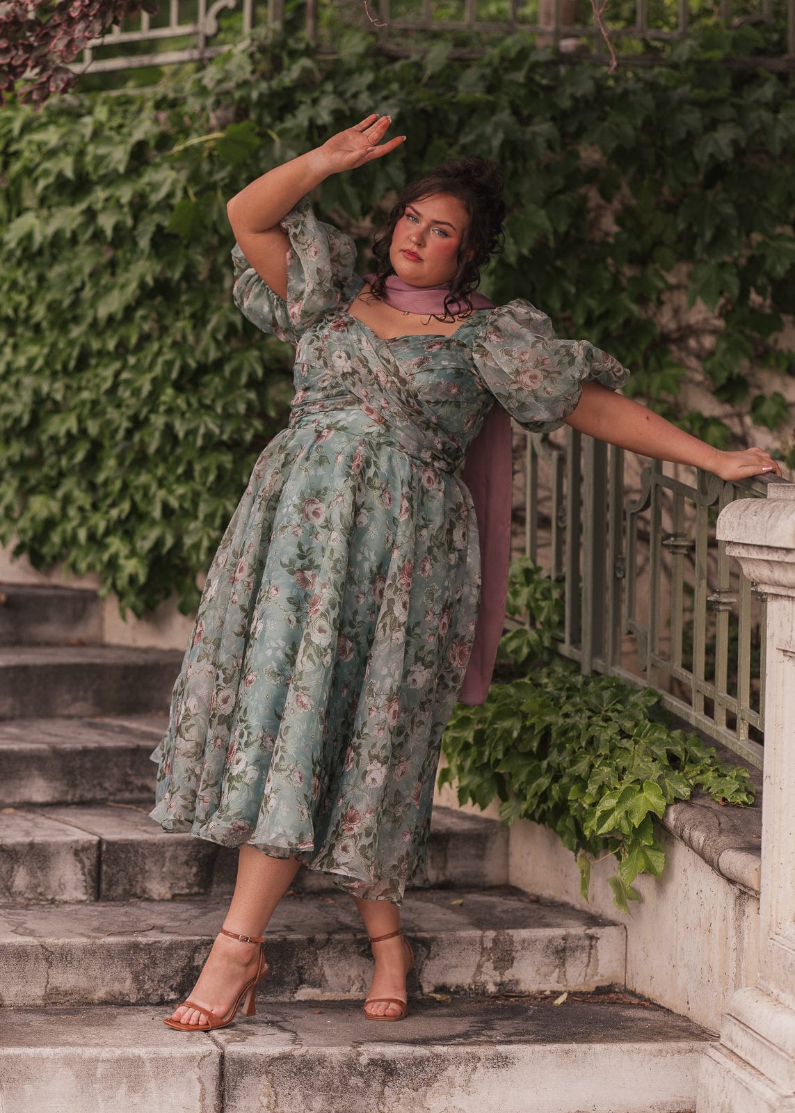 chic size inclusive model wearing JessaKae Gabriella Dress