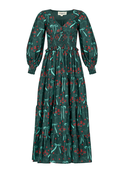 chic size inclusive model wearing JessaKae Garden Rose Dress