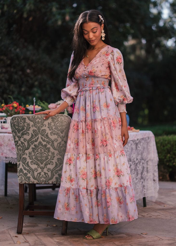 chic size inclusive model wearing JessaKae Garden Rose Dress Dresses