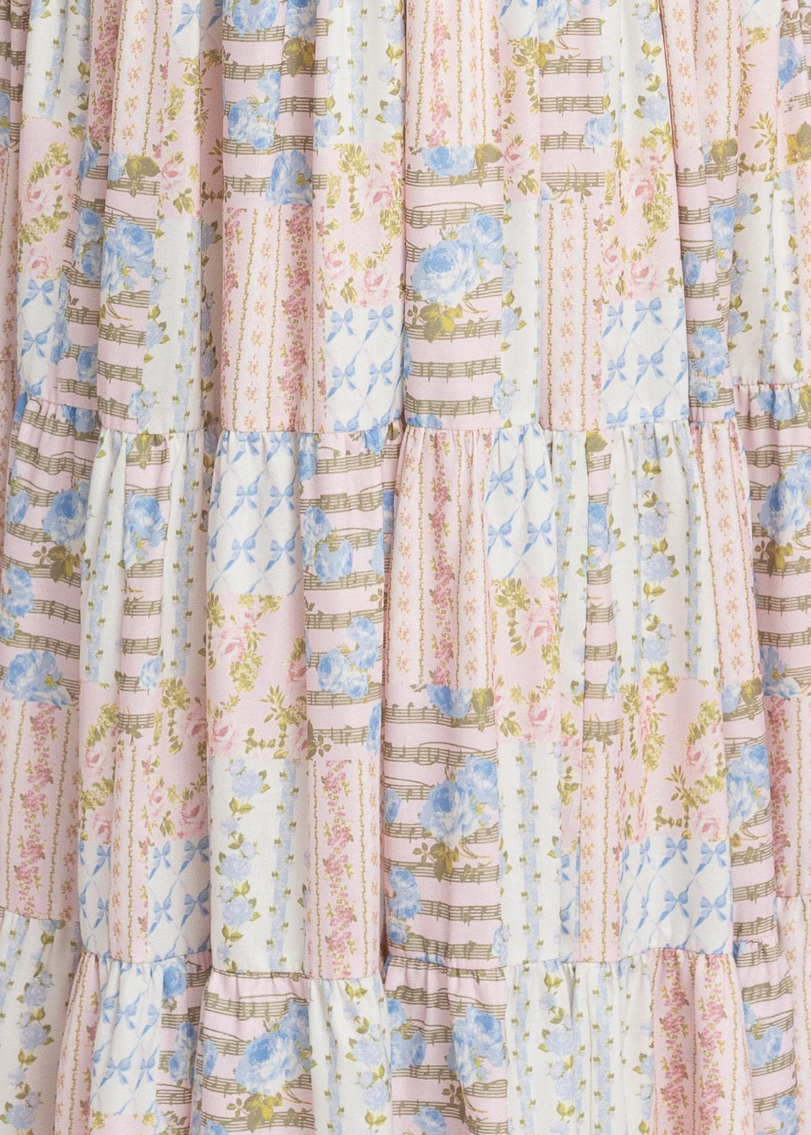 chic size inclusive model wearing JessaKae Garden Rose Patchwork Maxi Dress - Pink