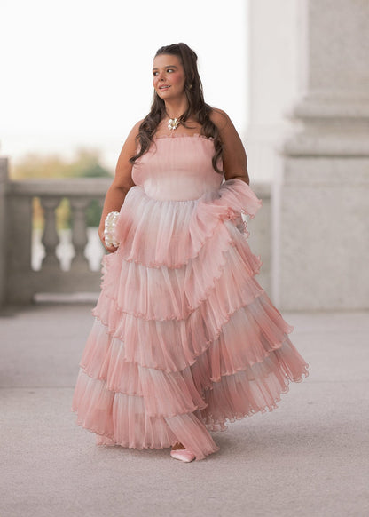 chic size inclusive model wearing JessaKae Genevieve Dress