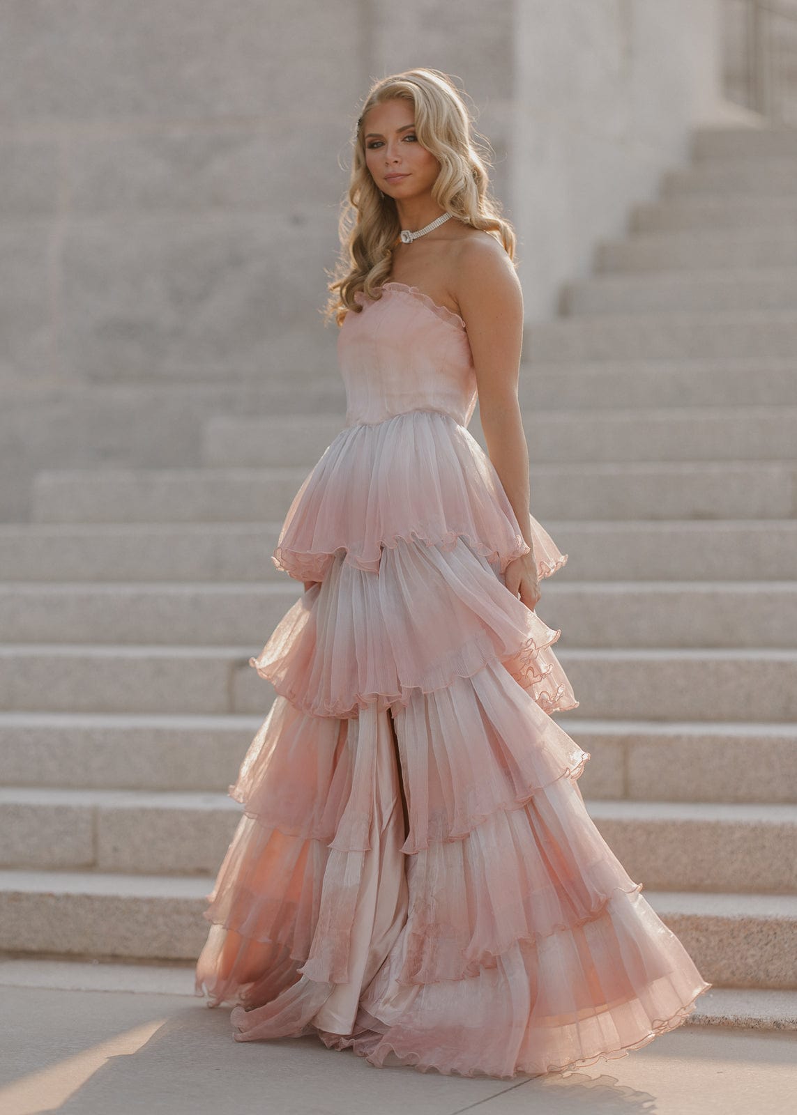 chic size inclusive model wearing JessaKae Genevieve Dress