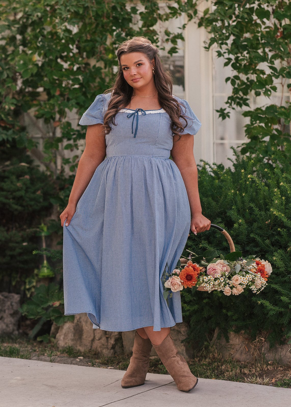 chic size inclusive model wearing JessaKae Giselle Dress