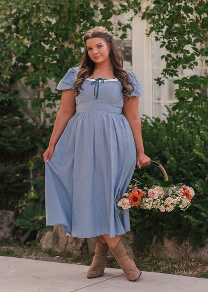 chic size inclusive model wearing JessaKae Giselle Dress