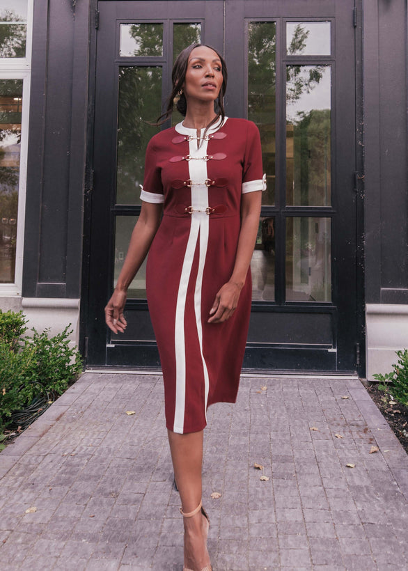 Grace Dress Burgundy - Burgundy