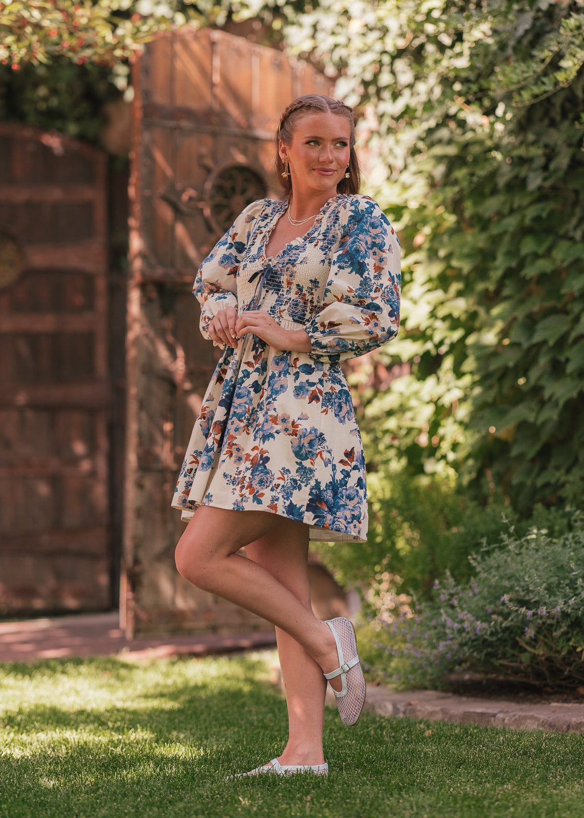 chic size inclusive model wearing JessaKae Hailey Dress