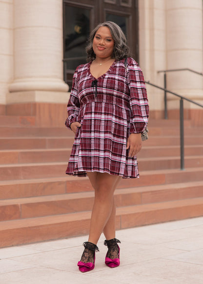 chic size inclusive model wearing JessaKae Hailey Dress