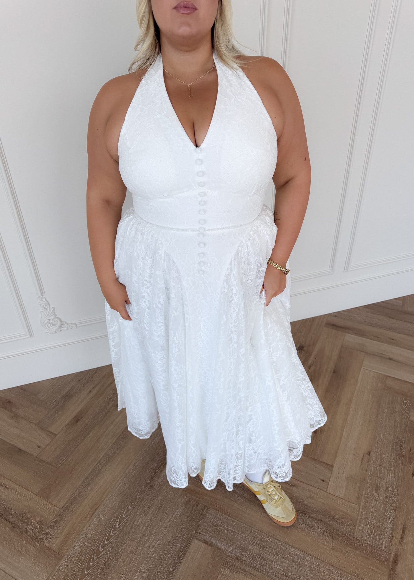 chic size inclusive model wearing JessaKae Harlow Dress Dresses
