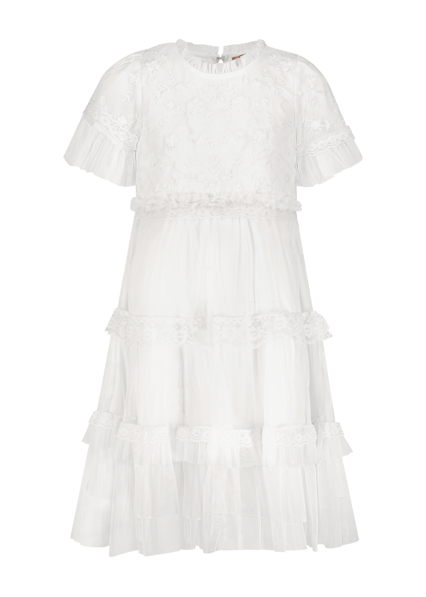 Harper Girls Dress - White