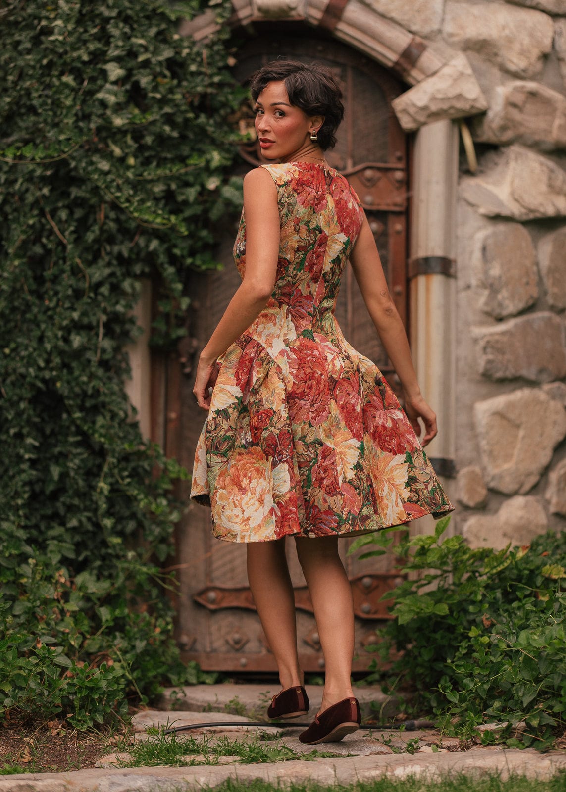 chic size inclusive model wearing JessaKae Hazel Dress