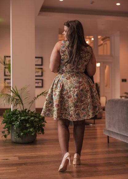 chic size inclusive model wearing JessaKae Hazel Dress