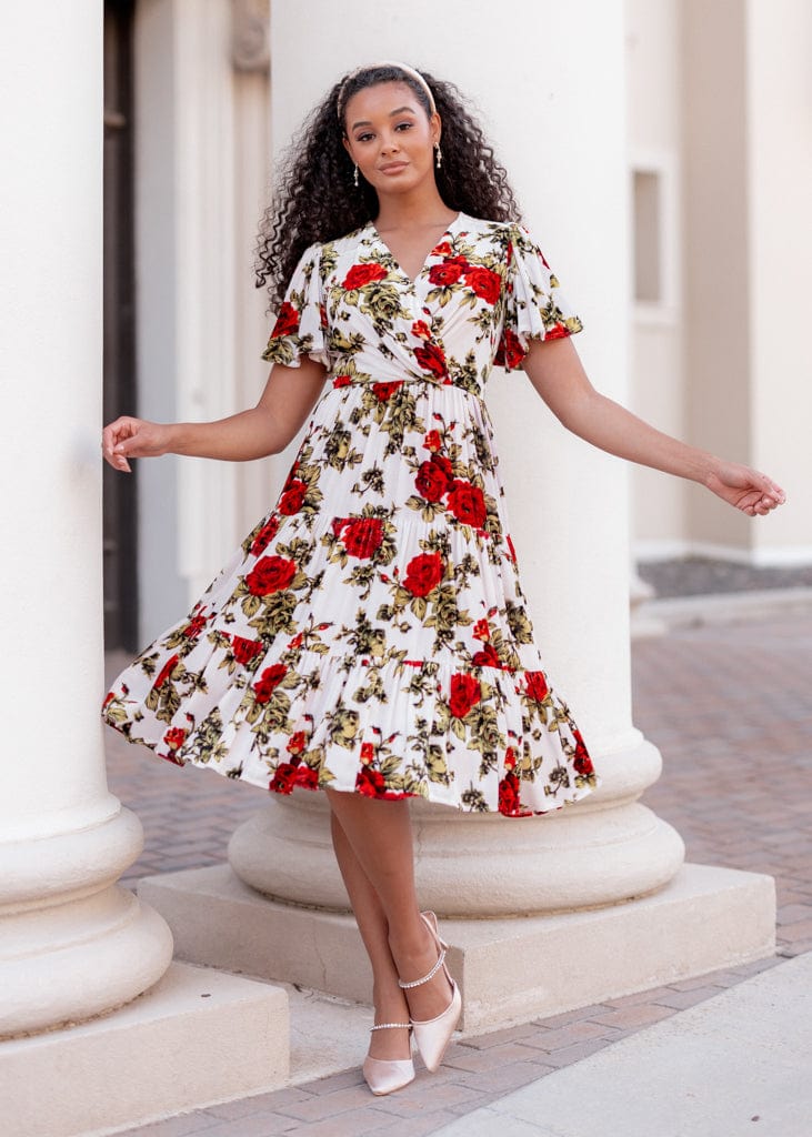 Isabella Dress - Vintage Rose