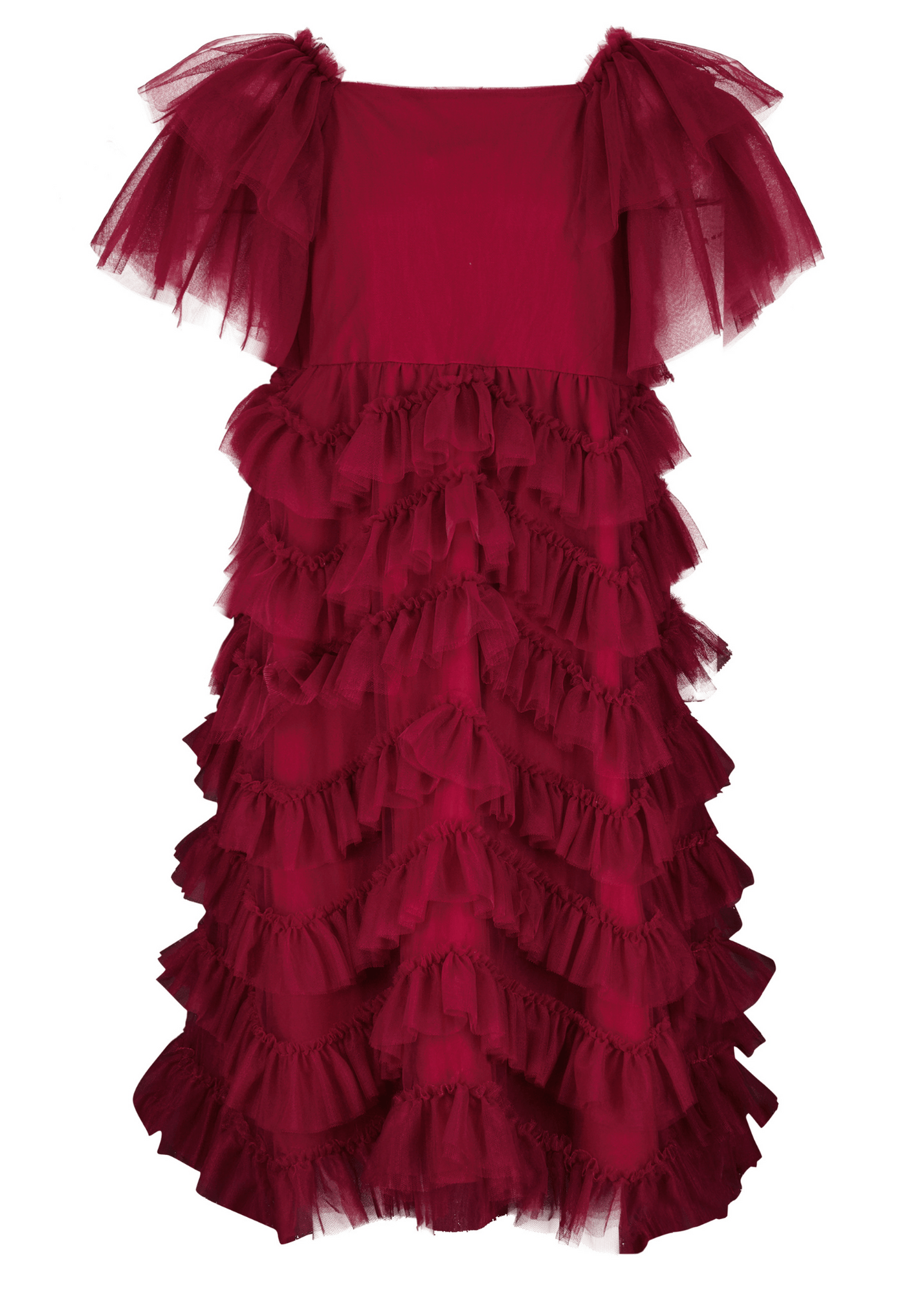 Isla Girls Dress - Burgundy