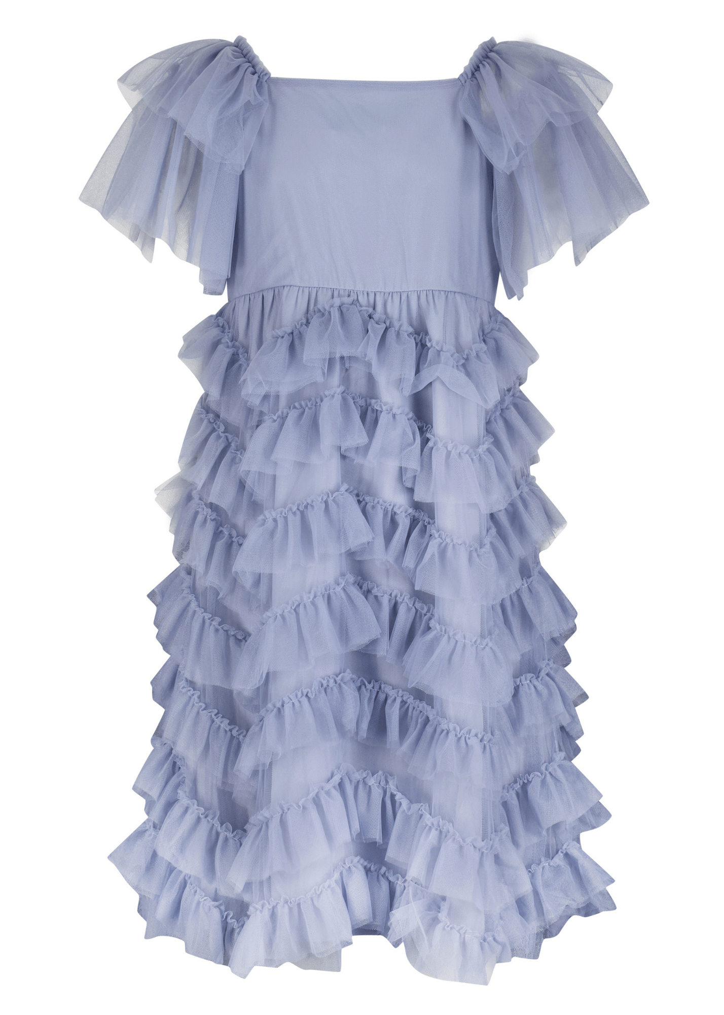 Isla Girls Dress - Dusty Blue