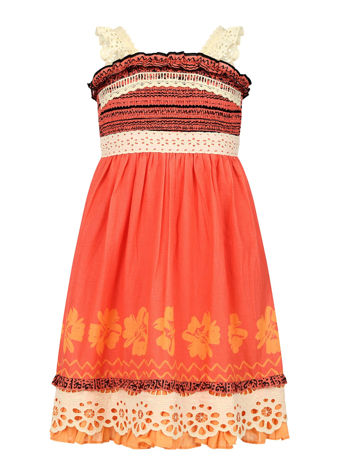 chic size inclusive model wearing JessaKae Island Princess Girls Dress