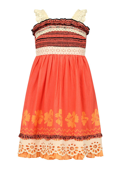 chic size inclusive model wearing JessaKae Island Princess Girls Dress