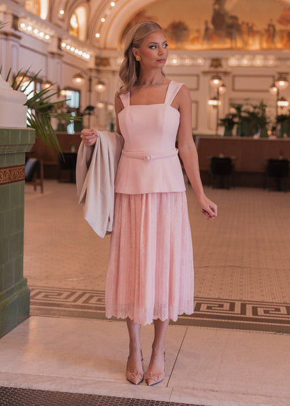 chic size inclusive model wearing JessaKae Jackie Dress