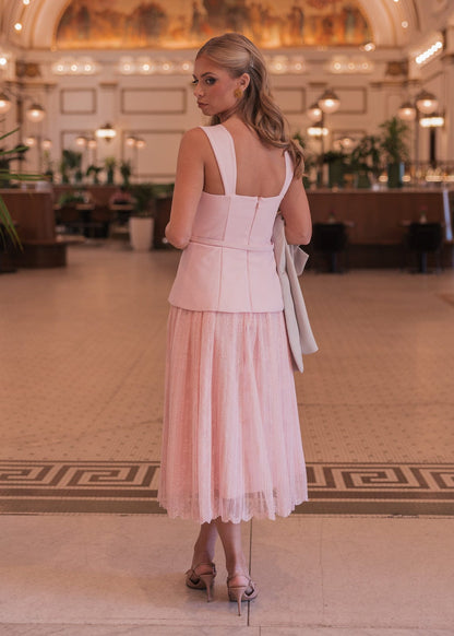 chic size inclusive model wearing JessaKae Jackie Dress