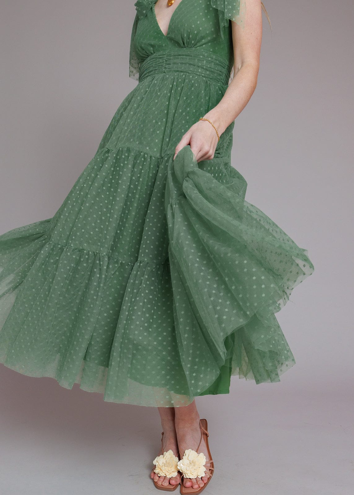 chic size inclusive model wearing JessaKae Jeanne Dress Dresses