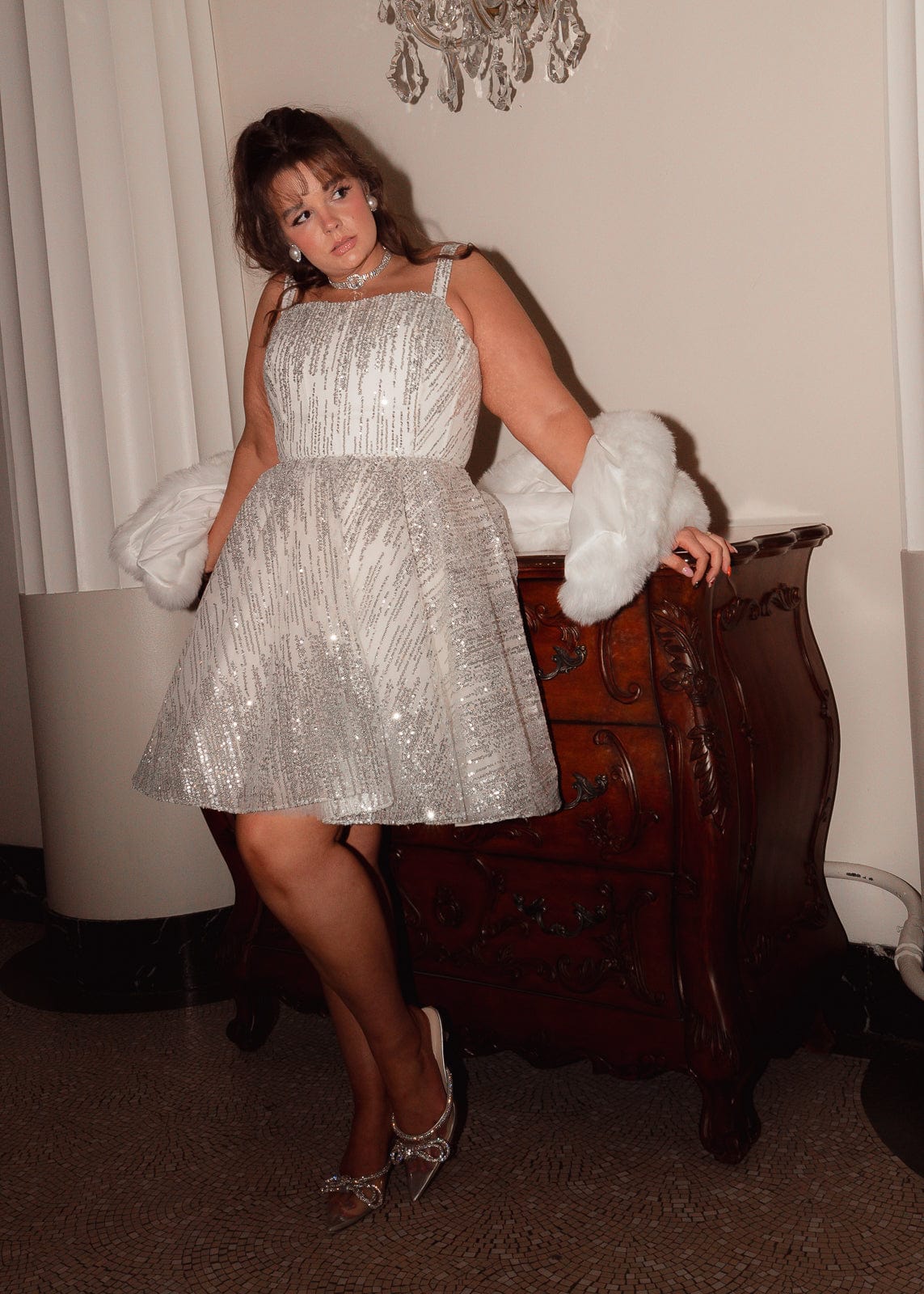 chic size inclusive model wearing JessaKae Jules Dress