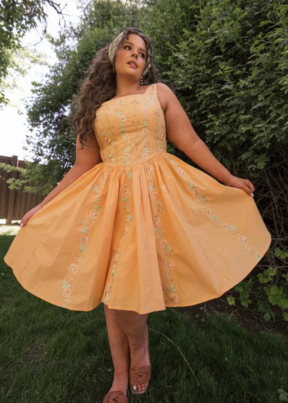 June Dress Dresses - JessaKae - June Dress - Apricot / XXS