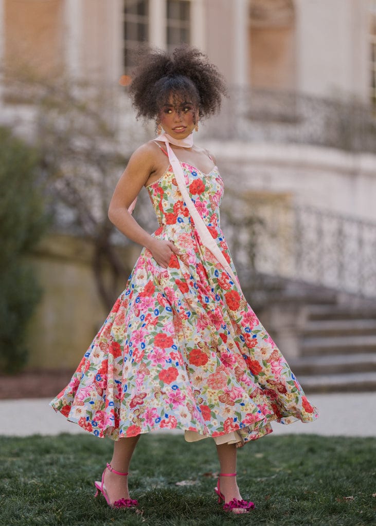 chic size inclusive model wearing JessaKae Kelly Dress