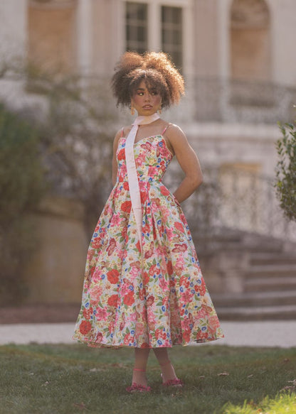 chic size inclusive model wearing JessaKae Kelly Dress