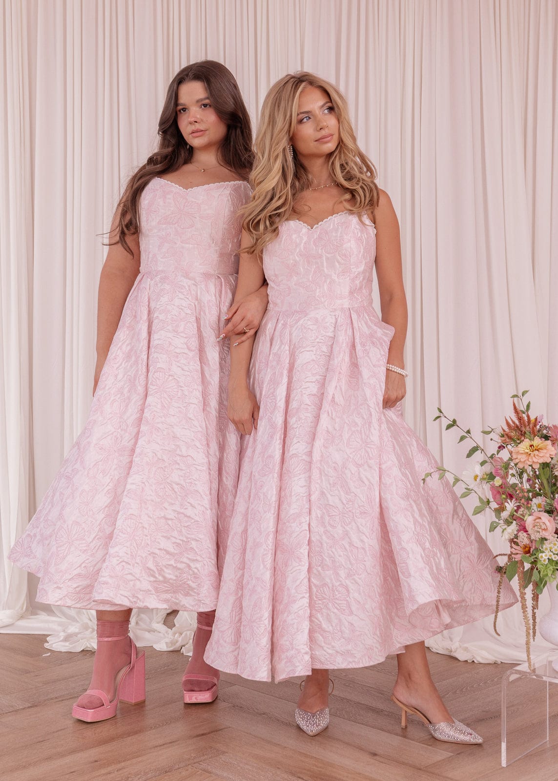 strapless open back dress Kelly Dress - Pink Ribbon Edition🎗️ | Occasion Dress in Sizes XXS–6X