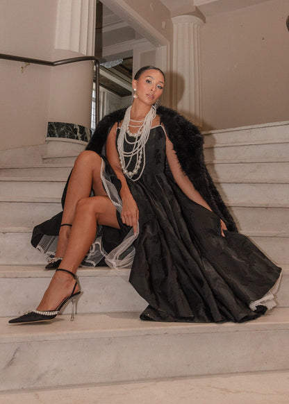 chic size inclusive model wearing JessaKae Kelly Dress